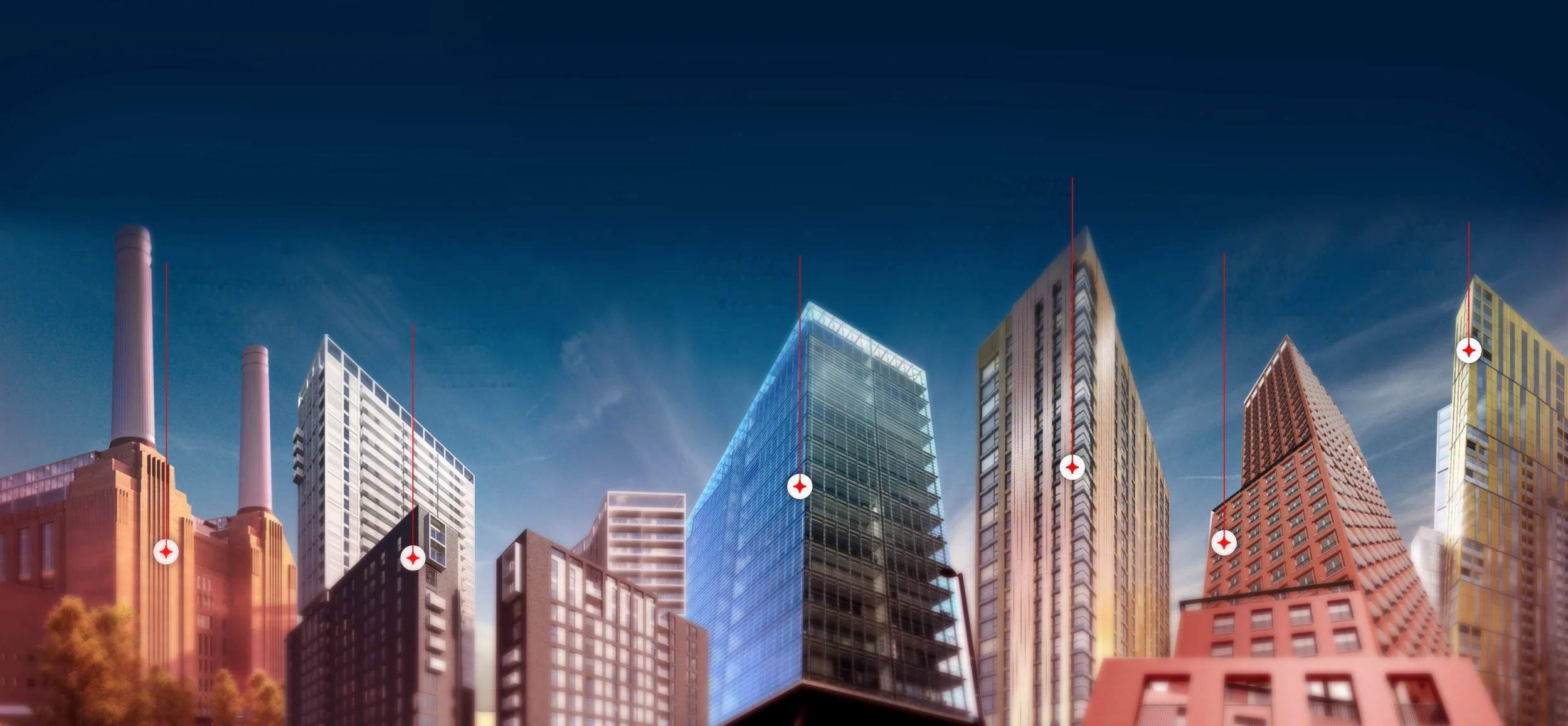 Residential towers AV Unibrak has worked on, including Battersea Power Station, Greengate, One Deansgate, Left Bank, Keybridge and Nine Elms